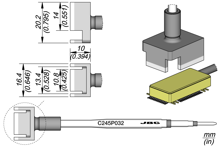 C245P032 - Fiber Coupled Chip Cartridge 14 x 10.8